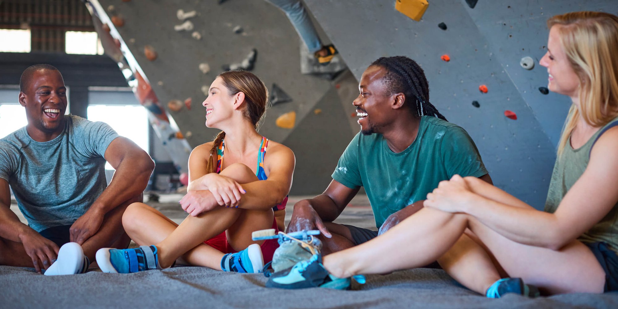 indoor rock climbers
